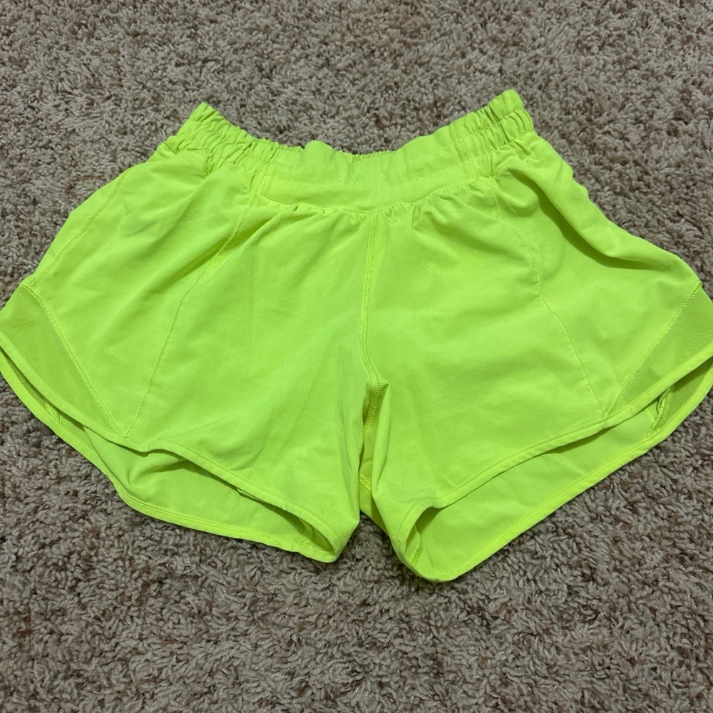 Lululemon Athletica Neon Yellow Athletic Shorts